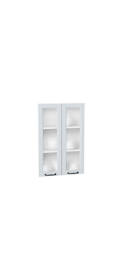 Комплект фасадов Ницца Royal со стеклом для каркаса Ф-45Н В609 | МДФ/Стекло, Blanco