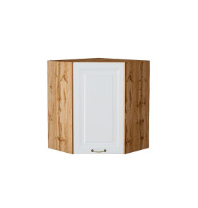 Шкаф верхний угловой Ницца, цвет: Белый