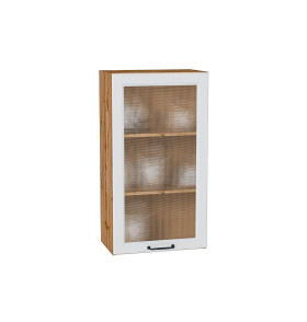 Шкаф верхний с 1-ой остекленной дверцей Ницца, цвет: Blanco