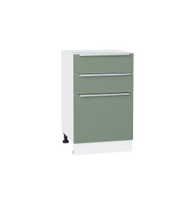 Шкаф нижний с 3-мя ящиками Фьюжн, цвет: Silky Mint