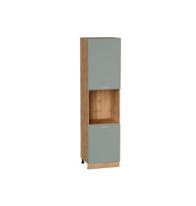 Шкаф пенал с 2-мя дверцами под технику Квадро, цвет: Аквамарин