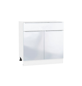 Шкаф нижний с 2-мя дверцами и ящиком Фьюжн, цвет: Angel