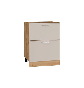 Шкаф нижний с 2-мя ящиками Квадро, цвет: Кашемир