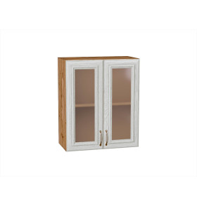 Шкаф верхний с 2-мя остекленными дверцами Шале, цвет: White Dreamline