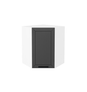 Шкаф верхний угловой Глетчер, цвет: Маренго Силк