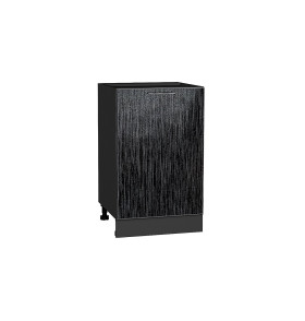 Шкаф нижний с 1-ой дверцей Валерия-М, цвет: Черный металлик дождь