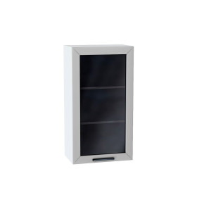 Шкаф верхний с 1-ой остекленной дверцей Глетчер, цвет: Гейнсборо Силк