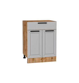 Шкаф нижний с 2-мя дверцами и ящиком Глетчер, цвет: Гейнсборо Силк