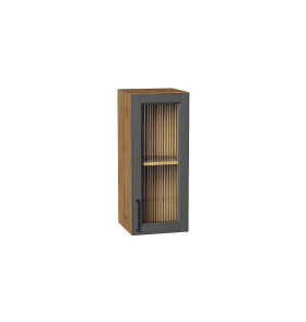 Шкаф верхний с 1-ой остекленной дверцей Сканди, цвет: Stormy Silkwood