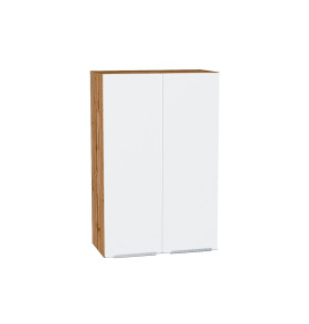 Шкаф верхний с 2-мя дверцами Фьюжн, цвет: Silky White