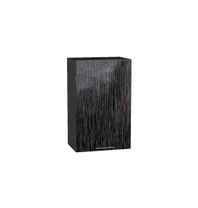 Шкаф верхний с 1-ой дверцей Валерия-М, цвет: Черный металлик дождь