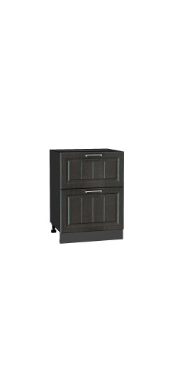 Шкаф нижний с 2-мя ящиками Прага | Венге премиум, 600