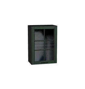Шкаф верхний с 1-ой остекленной дверцей Дублин, цвет: Special Green