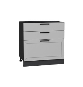 Шкаф нижний с 3-мя ящиками Глетчер, цвет: Гейнсборо Силк