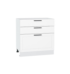 Шкаф нижний с 3-мя ящиками Глетчер, цвет: Айленд Силк