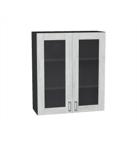 Шкаф верхний с 2-мя остекленными дверцами Лофт, цвет: Nordic Oak