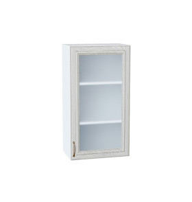 Шкаф верхний с 1-ой остекленной дверцей Шале, цвет: White Dreamline