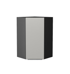 Шкаф верхний угловой Фьюжн, цвет: Silky Light Grey