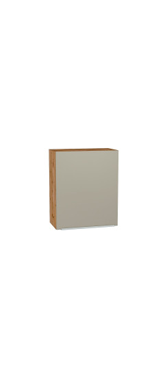 Шкаф верхний с 1-ой дверцей Фьюжн, цвет: Silky Grey | ПЭТ, Silky Grey