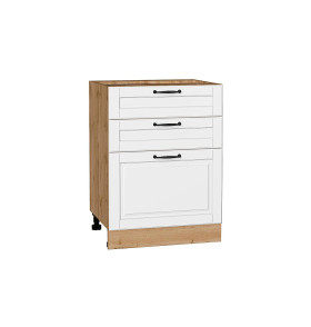 Шкаф нижний с 3-мя ящиками Дублин, цвет: Special White