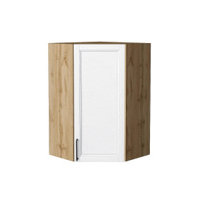 Шкаф верхний угловой Сканди, цвет: White Silkwood