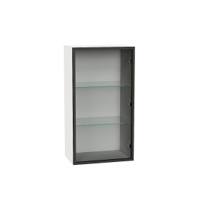 Шкаф верхний с 1-ой остекленной дверцей, цвет: Черный