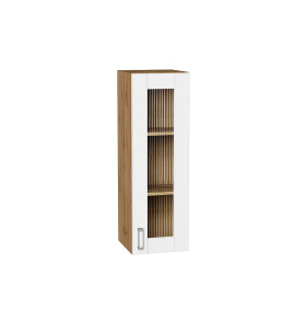 Шкаф верхний с 1-ой остекленной дверцей Лофт, цвет: White Silk