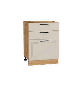 Шкаф нижний с 3-мя ящиками Нео, цвет: Cream Silk