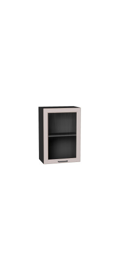 Шкаф верхний с 1-ой остекленной дверцей Барселона, цвет: Кашемир | Пленка ПВХ., Кашемир