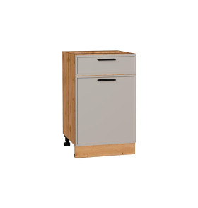 Шкаф нижний с 1-ой дверцей и ящиком Фрейм, цвет: Clay Silk