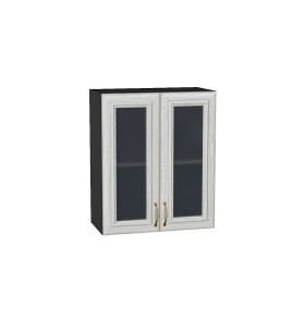 Шкаф верхний с 2-мя остекленными дверцами Шале, цвет: White Dreamline