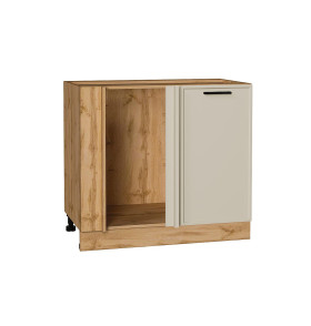 Шкаф нижний угловой Фрейм, цвет: Cream Silk