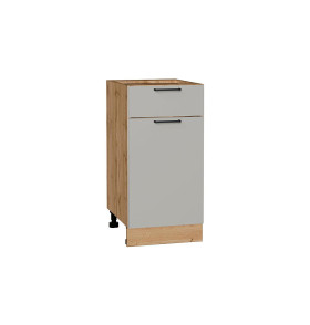 Шкаф нижний с 1-ой дверцей и ящиком Флэт, цвет: Light Grey In 2S