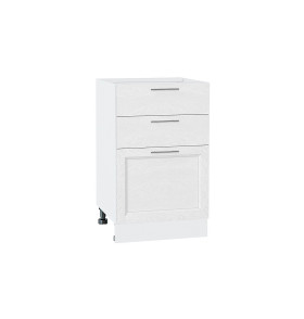Шкаф нижний с 3-мя ящиками Сканди, цвет: White Softwood