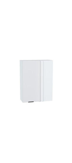 Шкаф верхний прямой угловой Евро, цвет: Белый | Пленка ПВХ., Белый