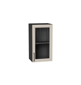 Шкаф верхний с 1-ой остекленной дверцей Сканди, цвет: Cream Silkwood