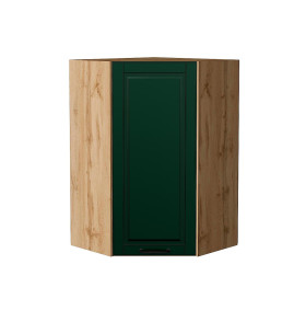 Шкаф верхний угловой Дублин, цвет: Special Green