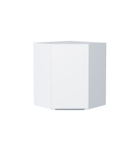 Шкаф верхний угловой Фьюжн, цвет: Silky White