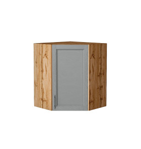 Шкаф верхний угловой Сканди, цвет: Grey Softwood
