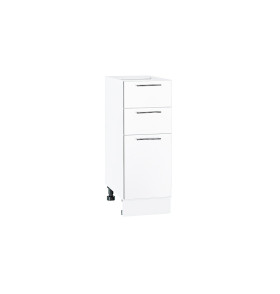 Шкаф нижний с 3-мя ящиками Валерия-М, цвет: Белый глянец