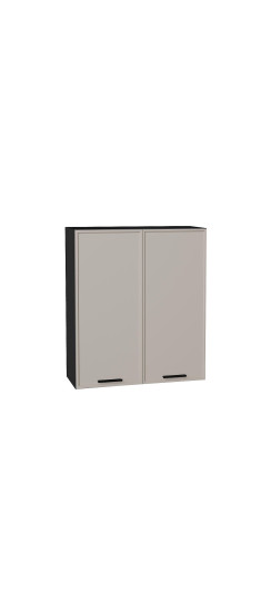 Шкаф верхний с 2-мя дверцами Фрейм, цвет: Clay Silk | ПЭТ, Clay Silk