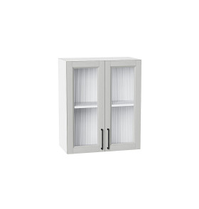 Шкаф верхний с 2-мя остекленными дверцами Сканди, цвет: Grey Silkwood