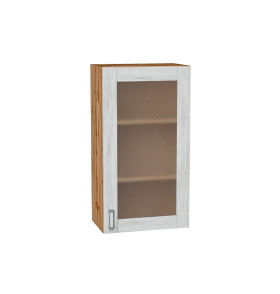 Шкаф верхний с 1-ой остекленной дверцей Лофт, цвет: Nordic Oak