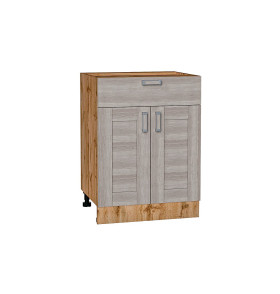 Шкаф нижний с 2-мя дверцами и ящиком Лофт, цвет: Cappuccino Veralinga