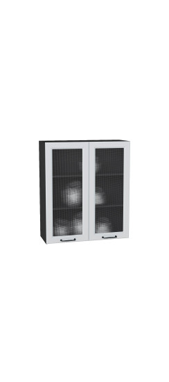 Шкаф верхний с 2-мя остекленными дверцами Ницца, цвет: Blanco | Эмаль высокой прочности Renner (Италия)., Blanco