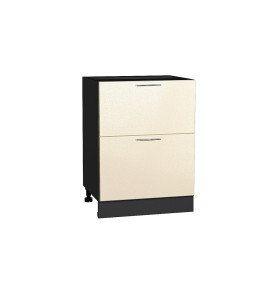 Шкаф нижний с 2-мя ящиками Валерия-М, цвет: Бежевый металлик