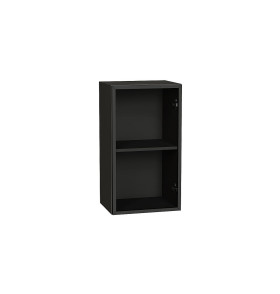 Шкаф верхний с 1-ой остекленной дверцей, цвет: Черный