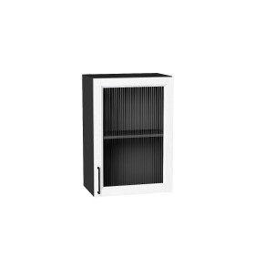 Шкаф верхний с 1-ой остекленной дверцей Сканди, цвет: White Silkwood