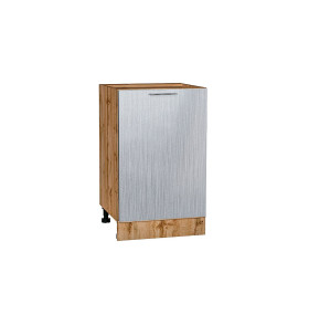 Шкаф нижний с 1-ой дверцей Валерия-М, цвет: Серый металлик дождь светлый