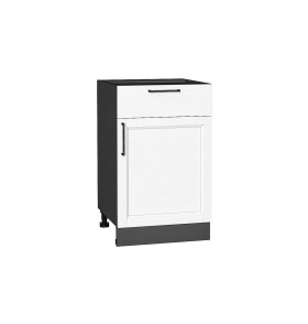 Шкаф нижний с 1-ой дверцей и ящиком Сканди, цвет: White Silkwood